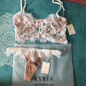 White Lace Lingerie Set Bra and Thong